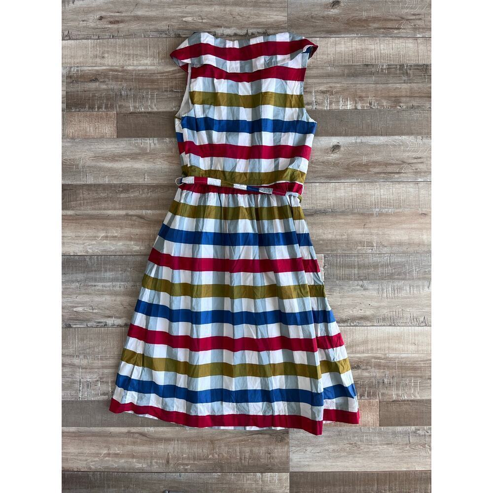 Anthropologie Maeve Cricket Club Plaid Gingham Collar Dress Size 6 - Picture 7 of 8